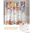 thumbnail image 6 of Thanksgiving Fall Shower Curtain Set ，Waterproof Fabric Shower Curtains Blue White Orange Eucalyptus Leaves Pumpkin Shower Curtains for Bathroom,Bathroom Decor 48"x72", 6 of 7
