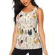 thumbnail image 1 of Balery Cartoon Chickens Camiseta sin mangas estampada ligera para mujer, tops de entrenamiento sin mangas, camisetas de yoga transpirables de secado rápido.-XX-Large, 1 of 7
