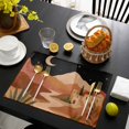 thumbnail image 4 of Boho Desert Placemats Set of 6, Terracotta Middle Century Vintage Moon Cactus Washable Wipeable Table Mats for Dining Tables, Indoor Outdoor Kitchen Place Mats for Holiday Party Table Decor, 4 of 9