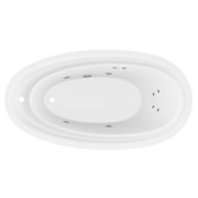 ANZZI Jetted Whirlpool Bathtub Drain Leni, Freestanding Soaking Tub with Reversible 5.9 ft. White