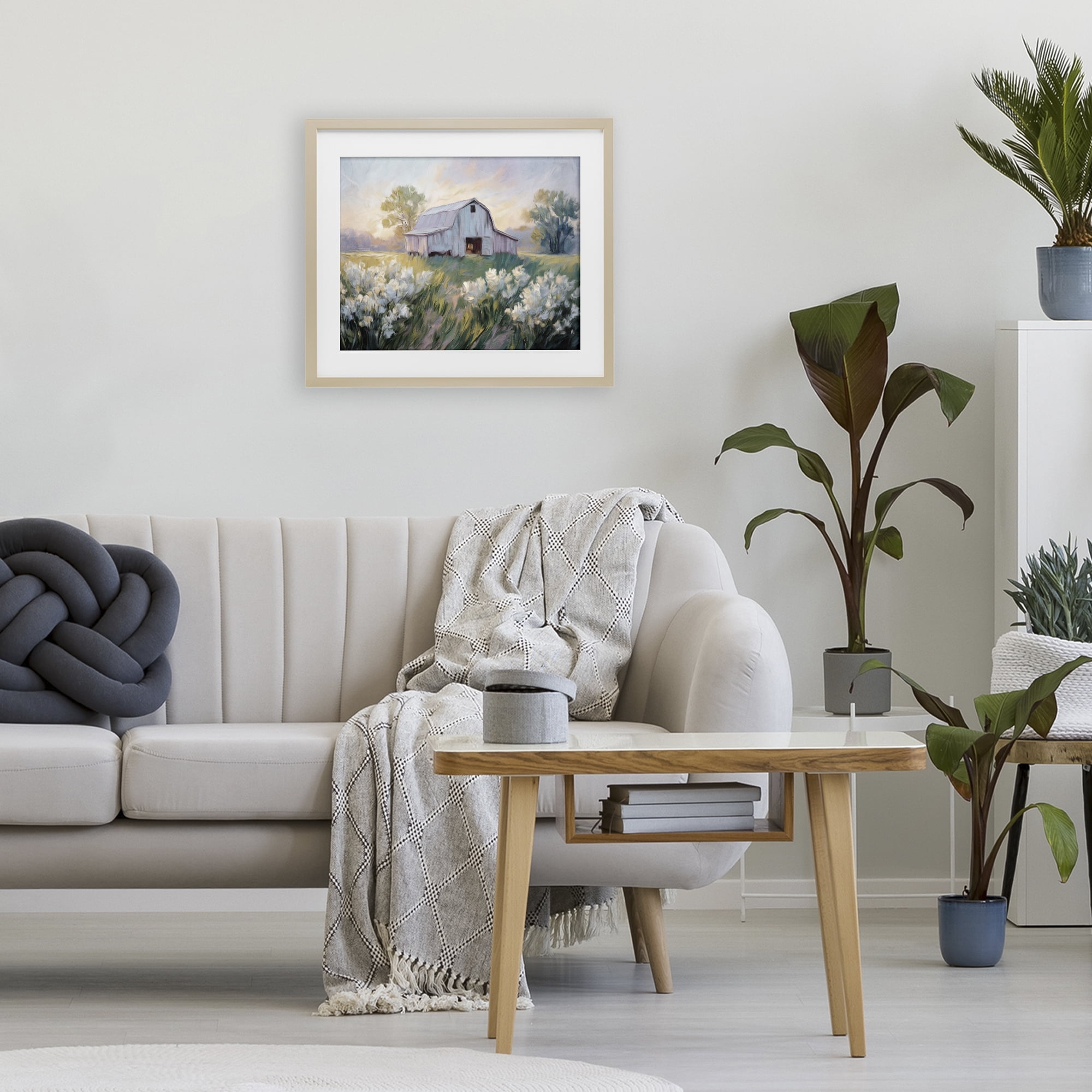 Stupell Industries Secluded Barn Landscape Birch Framed Print Under Glass, design by Kim Allen