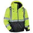 thumbnail image 2 of Ergodyne GloWearÂ® 8377 Type R Class 3 Quilted Bomber Jacket, Lime, M, 2 of 5