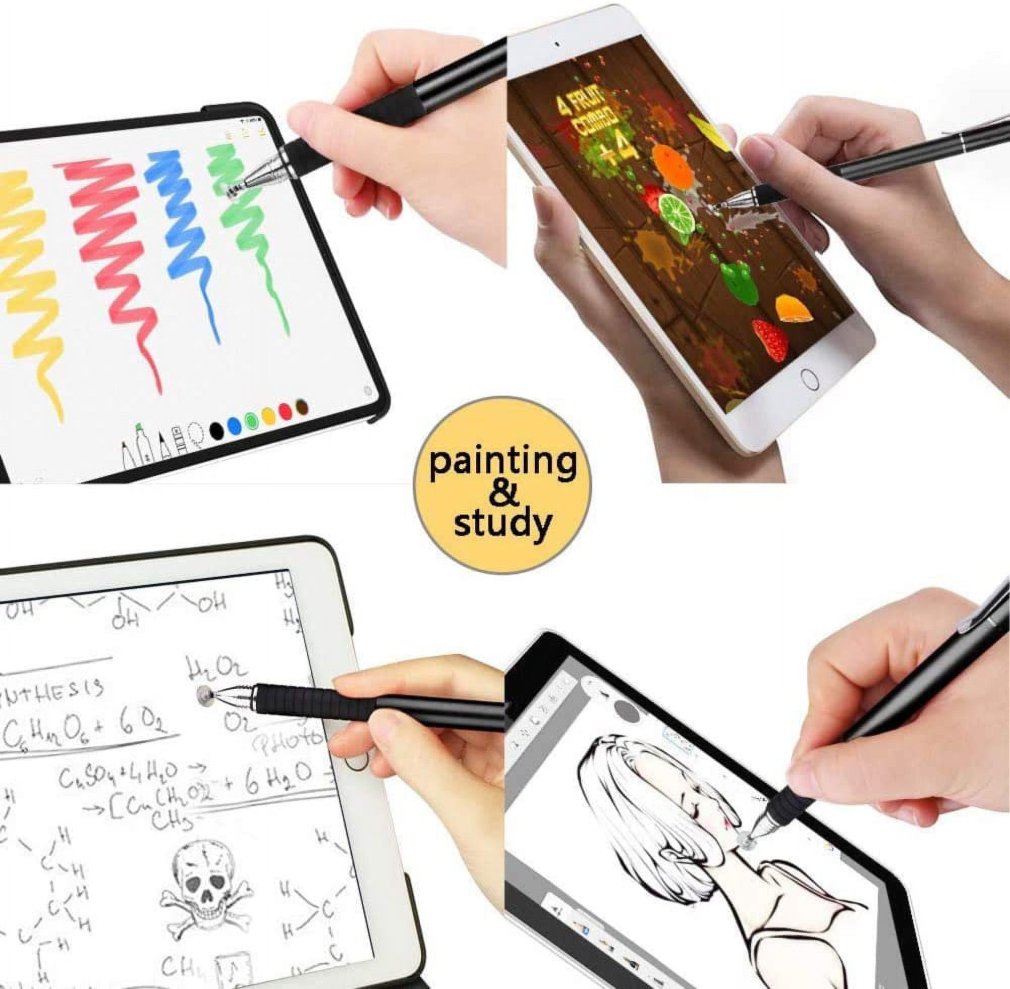 Mazepoly Stylus Pen for Nintendo Switch, Disc and Fiber Tip 2-in-1 Stylus Pen for Switch, Black