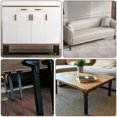 thumbnail image 2 of Lunfar (20CM) Set of 4 Folding Table Legs, Foldable Table Legs, Practical Black Furniture Legs, Metal Furniture Legs, Replacement Legs for Table Bed Sofa, 2 of 5