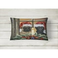 thumbnail image 2 of Pug Christmas Anticipation Canvas Fabric Decorative Pillow, 2 of 3