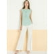 thumbnail image 3 of Blusa Elegante Sin Mangas Vintage Allegra K Cian XL, 3 of 6