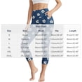 thumbnail image 3 of Women Print Capri Legging Buttery Soft Stretch High Waisted Yoga Leggings for Gym Workout Summer Slim Capris Pant with Pocket Fashion Casual Athletic Cropped Pants, 3 of 8
