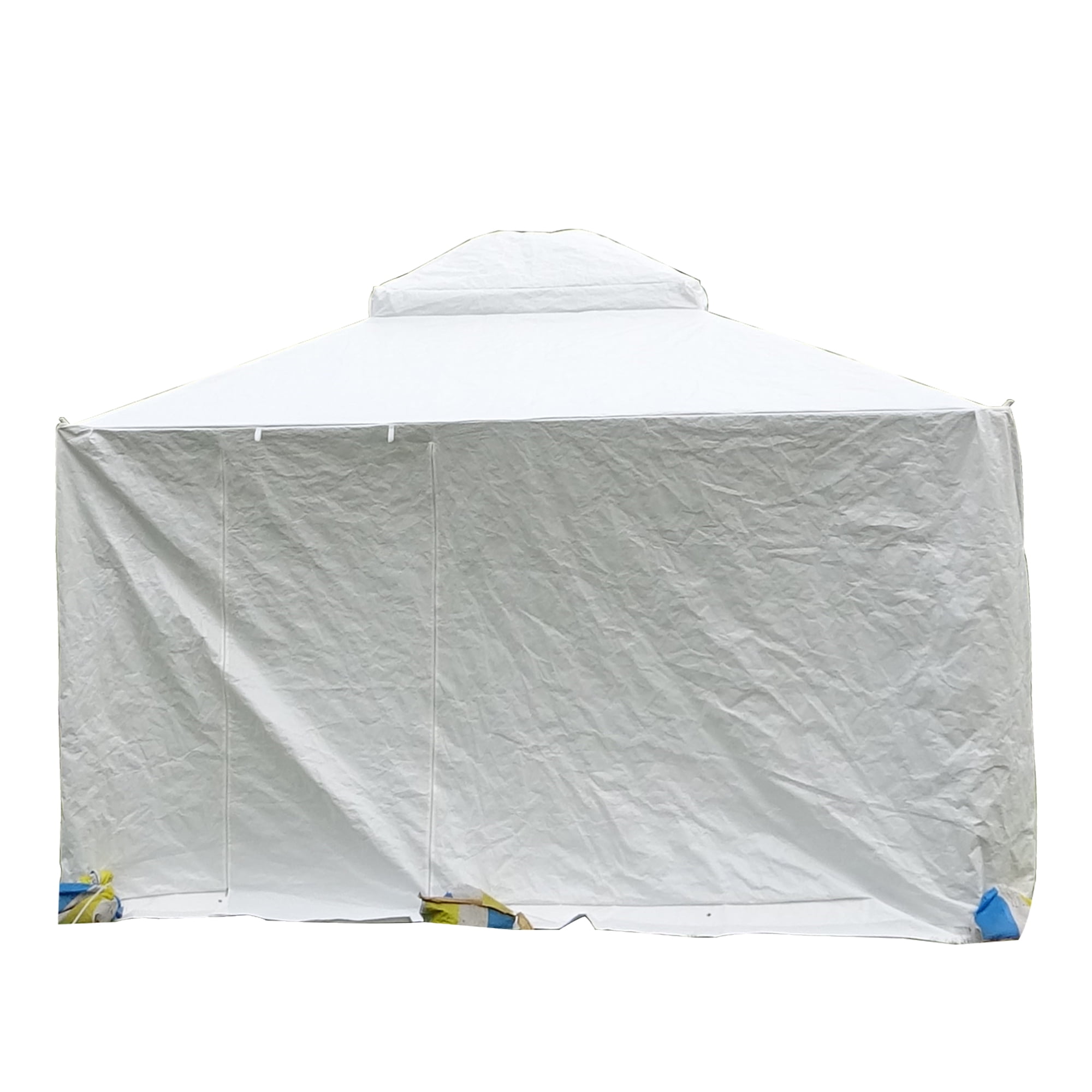 Gazebo Accessories 8' x 8' Double Roof Universal Winter Gazebo Cover for Hardtop Gazebos,Enclosed Cover with Sidewalls and Mesh Windows Waterproof (White)