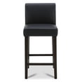 thumbnail image 3 of CHITA 25 inch Bar Stools Set of 2, Faux Leather in Black, 3 of 7