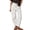 White, variant on Elastic Middle Waist Women Casual Jeans Drawstring Denim Pants with Front Pocket