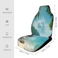 thumbnail image 2 of Tropical Beach Paradise Car Seat Cover Set Auto Front Bucket Cushion Protect Accessories 2 Piece, 2 of 6