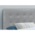 thumbnail image 3 of Bowery Hill Bed Headboard Twin Size Bedroom Upholstered Pu Leather Look Gray, 3 of 4