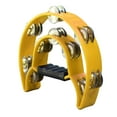 thumbnail image 1 of Musical Percussion Tambourine, Lightweight Sturdy Creativity And Imagination Inspiring Hand Tambourine Bell Handle Design Plastic  For Concert, 1 of 8