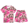 thumbnail image 4 of Confree Kids Boys Outfit Graphic Print Short Sleeved Round Neck Tops And Shorts Sets Summer Holiday Casual Comfortable For Little Boys Outfits Size 5-6 Years Pink, 4 of 4