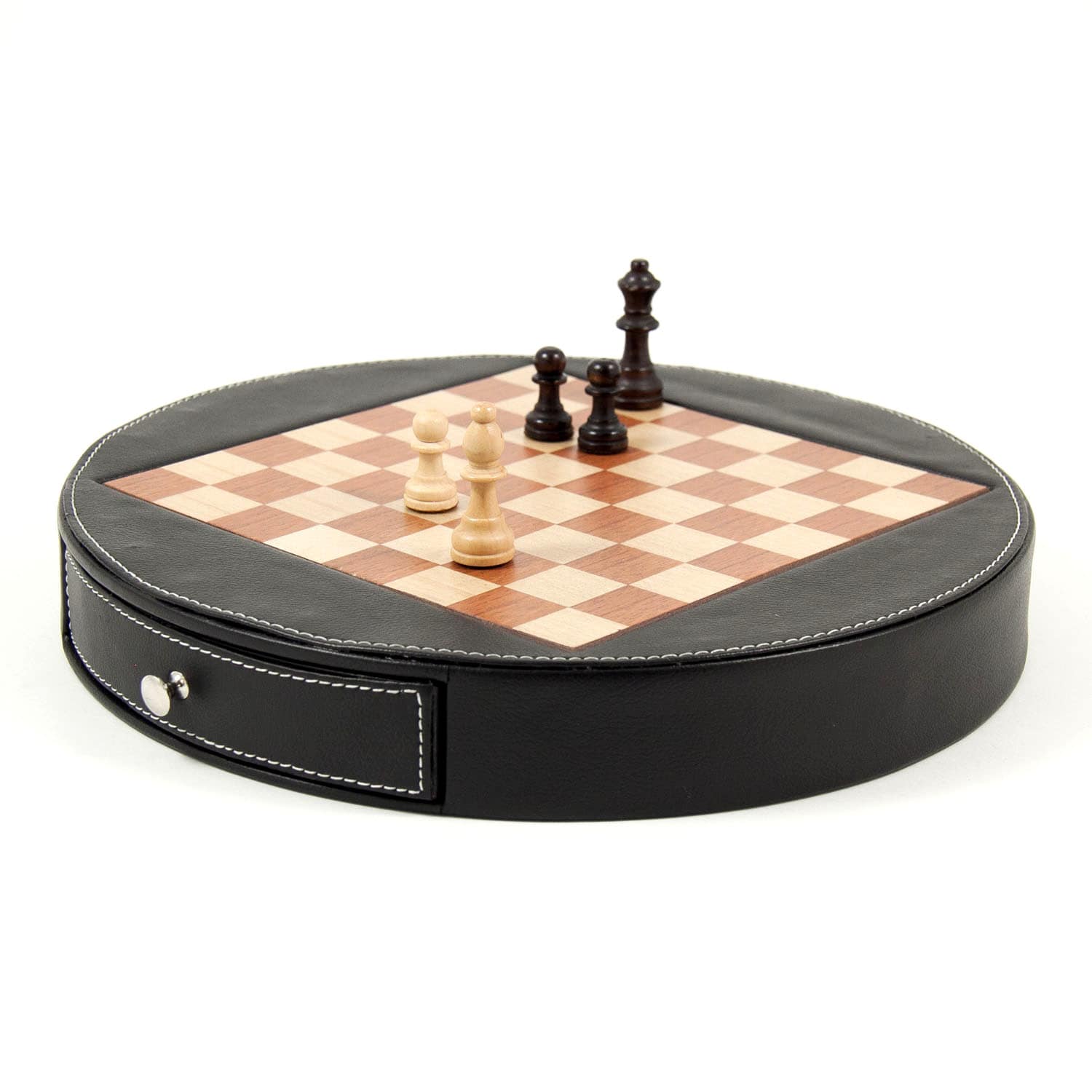 Bey-Berk International G545 Leather & Wood Chess Set, Black - image 2 of 4
