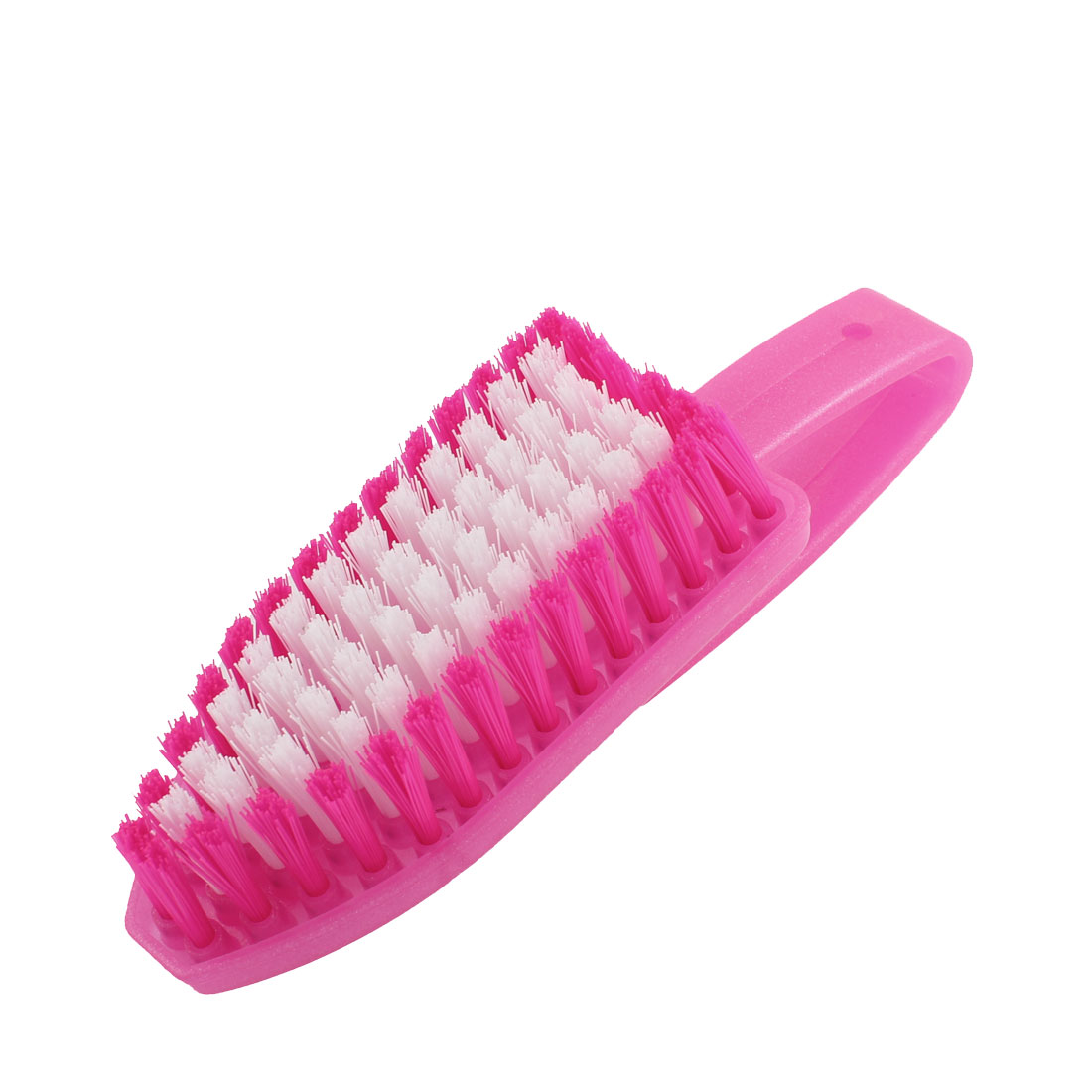 Household Pink Plastic Handle Clothes Basin Cleaning Scrubbing Brush