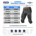 thumbnail image 6 of Exxact Sports Combat 7-Pad Adult Football Girdle for Men with Cup Pocket, Padded Compression Shorts with Integrated Pads, Men's Girdle Football (AL, Black), 6 of 6