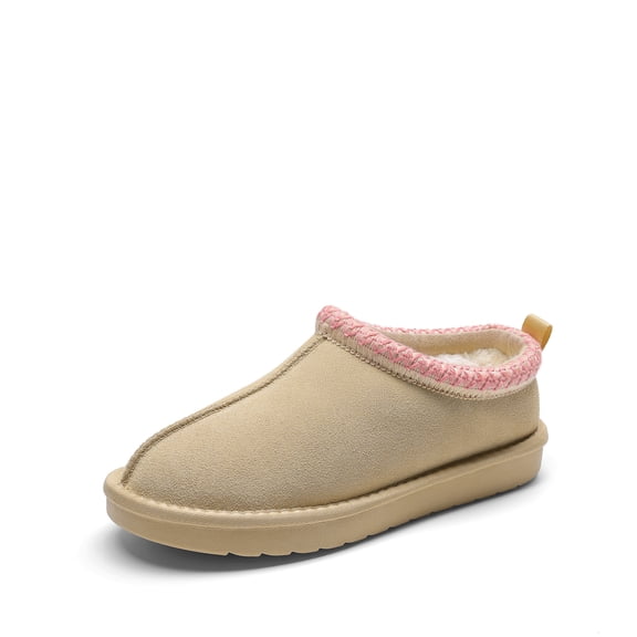 Dream Pairs Women's Genuine Suede Fuzzy Slippers FuzzyEasy Fluffy Cozy Memory Foam Slip-Ons