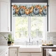 thumbnail image 2 of Blue Pumpkins Fall Valances for Windows Farmhouse Kitchen Curtains Valances Rod Pocket Valance Curtains for Kitchen Windows Thanksgiving Eucalyptus Leaves Plaid Window Valances for Bathroom 42"x12", 2 of 6
