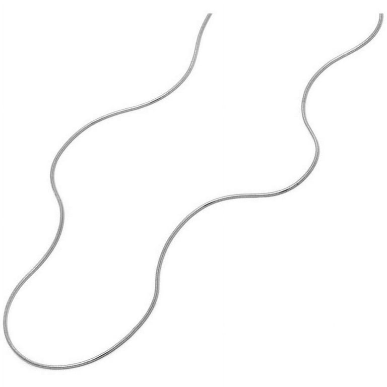 925 Sterling Silver 1mm Snake Chain Necklace, 16” to 30”, with