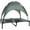 Grey, variant on PawHut Elevated Cooling Pet Bed Portable Raised Dog Cot with Canopy, Blue