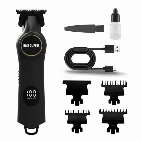 Kroaya Cortapelos Profesional para Hombre, Motor de 7200 RPM con Tecnología de Elevación y Ajuste, Cortapelos Inalámbrico de Carga Rápida Tipo C, Tiempo de Ejecución de 180 Minutos, Pantalla LED para Bigote de Barba y Vello Corporal
