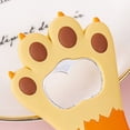 thumbnail image 4 of Décapsuleur magnétique en forme de patte de chat - Multifonctionnel - Motif de dessin animé - Couleurs vives - Aimant en silicone avec aimant de réfrigérateur pour la maison - Point jaune, 4 of 5