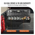 thumbnail image 3 of Truck Bed Storage Box, Lockable Wheel Well Toolbox - 6.6 Gal Waterproof ABS for Chevy Silverado/GMC Sierra 1500 2019-2021, Driver Side, Black, 3 of 5