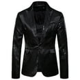 thumbnail image 5 of XFLWAM Mens Tails Slim Fit Tailcoat Sequin Dress Coat Swallowtail Dinner Party Wedding Blazer Suit Jacket Black S, 5 of 5