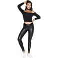 thumbnail image 5 of American Apparel Women Metallic Legging, Matte Black, X-Small, 5 of 6
