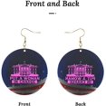 thumbnail image 2 of Put A Woman In Charge Stylish Round Acrylic Earrings Lightweight Universal For All Occasions[h569], 2 of 2