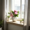 thumbnail image 5 of PONPRNGY Potted Peony Artificial Flowers Indoor Fake Plant Bathroom Accessories Decor, Faux Silk Flowers Arrangement in Vase Centerpieces for Tables Dresser Shelf Decor, 5 of 6