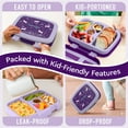 thumbnail image 4 of Bentgo Kids Prints Leak-Proof, 5-Compartment Bento-Style Kids Lunch Box - Ideal Portion Sizes for Ages 3-7, Durable, Drop-Proof, Dishwasher Safe, & Made with BPA-Free Materials Unicorn, 4 of 8
