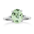 thumbnail image 2 of Gem Stone King 925 Sterling Silver Ring Prasiolite Moissanite (2.43 Cttw), 2 of 5