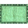 thumbnail image 1 of Ahgly Company Machine Washable Indoor Rectangle Abstract Turquoise Blue Modern Area Rugs, 2' x 5', 1 of 4