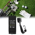thumbnail image 2 of Cepillo para palos de Golf, limpiador de ranuras, cepillo de Golf con Clips retráctiles, regalos para golfistas, mango cómodo, toalla de Golf de doble Negro, 2 of 8