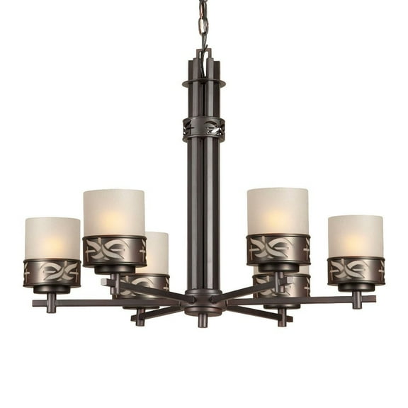 2534-06-32-Forte Lighting-Braeburn - 6 Light Chandelier-22.5 Inches Tall and 28 Inches Wide -Traditional Installation