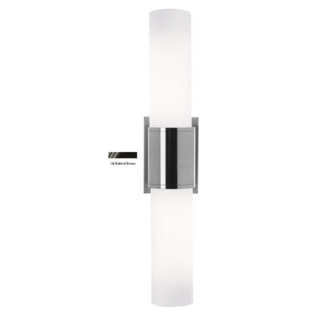 Access Lighting 50567-BS-OPL Aqueous 2 Light Opal Glass Wall Fixture - Brushed Steel