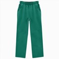 thumbnail image 4 of KPOPLK Girls Cotton Pants Drawstring Causal Solid Pants for Girls Pockets Lightweight Running Joggers 3-18 Years Dark Green Size 5-6 Years, 4 of 4