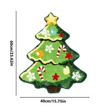 Tainini Christmas Door Mat, 15 X23 in Christmas Tree Doormat ,for Indoor Outdoor Entrance Floor Christmas Decor