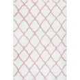 thumbnail image 3 of nuLOOM Nelda Trellis Shag Area Rug, 8' x 10', Baby Pink, 3 of 9