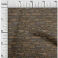 thumbnail image 2 of oneOone Cotton Cambric Tawny Brown Fabric Text Sewing Material Print Fabric By The Yard 56 Inch Wide, 2 of 5