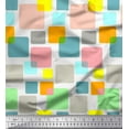 thumbnail image 1 of Soimoi Polyester Crepe Fabric Square Color Block Fabric Prints by Yard 52 Inch Wide, 1 of 1