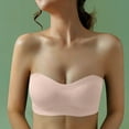 thumbnail image 3 of pxiakgy lingerie for women women trackless latex invisible bra strapless wedding dress underwear beige + s, 3 of 5