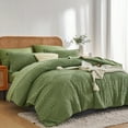 thumbnail image 6 of Flymme Green Comforter Set Queen Size 7 Pieces Bed in a Bag Boho Bedding Shabby Chic Farmhouse Comforter Set with Sheets for All Season, 6 of 8