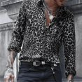 thumbnail image 3 of Camisetas con estampado de leopardo de estilo hip hop de la calle Harajuku para hombre, ropa de fiesta de nueva moda 2024, ropa de mujer, tops con botones de solapa, 3 of 5