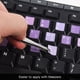 thumbnail image 2 of Pegatinas de teclado con 2PCS Pegatina de teclado universal Fondo morado con letras blancas Letras de teclado Pegatinas de repuesto para computadora, 2 of 4