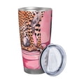 thumbnail image 2 of Susaid Cheetah On Toilet Humor Art Print 20oz Car Cup,Insulated Coffee Cup Fully Spill Proof Travel Coffee Mug, Stainless Steel Tumbler for Work Home Outdoor Car-Without Straw, 2 of 8
