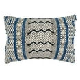 thumbnail image 6 of Fennco Styles Boho Rug Design Cotton Decorative Throw Pillow 16" W x 24" L - Blue Geometric Cushion for Home, Couch, Living Room, Office and Bedroom Decor, 6 of 6