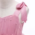 thumbnail image 4 of WIBACKER Toddler Baby Girls Strap Pearl Peagant Formal Dress Sleeveless Lace Princess Dress,Pink 3T, 4 of 8